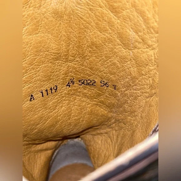 Corral Teens Cowboy Boots Size 4.5 Brown Leather  Stitched Cowgirl Mid Calf Shoe - Picture 7 of 8